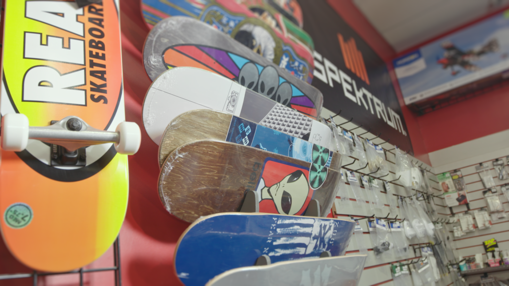 sakteboards on a wall